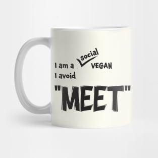 Funny Vegan Pun: Dad Joke Typography Mug